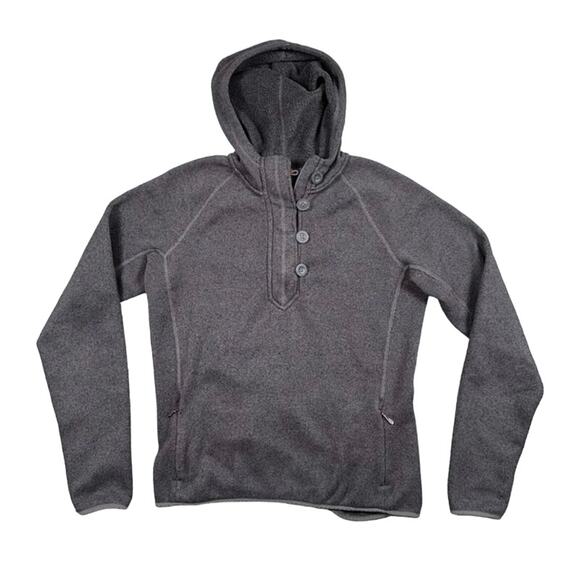 The North‎ Face Women's Pullover Crescent Knit Hooded Sweater Gray Size Medium - Picture 1 of 11